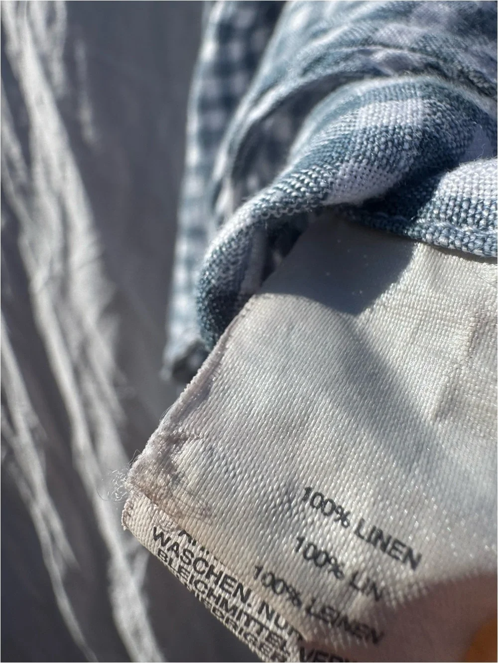 J.Crew Baird McNutt Irish Linen Gingham Check Button Up Shirt